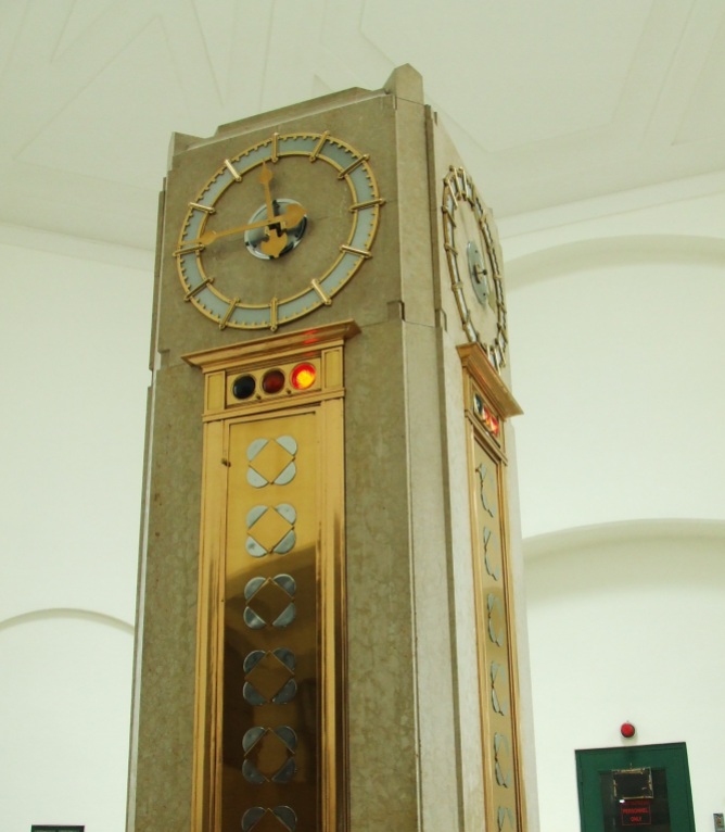 Clock close-up at R.C. Harris